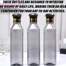 Kuber Industries Water Bottle Plastic Water Bottle for Fridge Water Bottle for Kitchen Ideal for Restaurant Water Bottle for Refrigerator Square H2O Bottle 1 LTR Pack of 9 Multi image 4