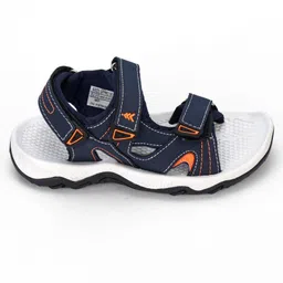 Pine Kids Solid Sandals With Velcro Closure - Navy Blue image 4