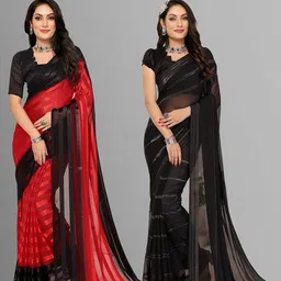 Moda Rapido Striped Printed Satin Saree-picture-40