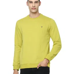 Allen Solly Yellow Cotton Regular Fit Sweatshirt image 1