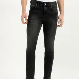 United Colors of Benetton Dark Grey Regular Fit Lightly Washed Jeans-picture-35