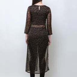 Cation Black & Brown Animal Print Tunic image 2