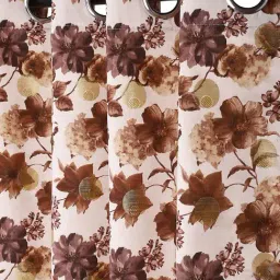 Romee Eyelet White Door Curtains (7 ft.) - Set of 2 image 3