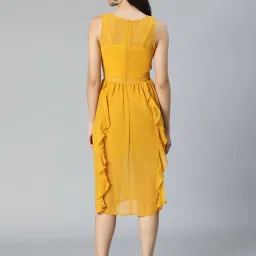 Oxolloxo Mustard Regular Fit A Line Dress image 2