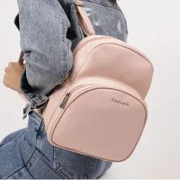 Fastrack Powder Pink Solid Medium Backpack image 2