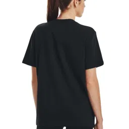 UNDER ARMOUR Black Cotton Printed Sports T-Shirt image 2