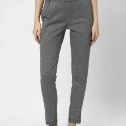 R&B Black Checks Regular Fit Trousers-picture-31