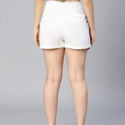 Oxolloxo White Cotton Regular Fit Shorts image 2