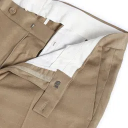 Arrow Beige Regular Fit Checks Trousers image 4