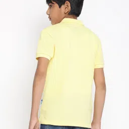 Lil Tomatoes Kids Yellow Solid Polo T-Shirt image 2
