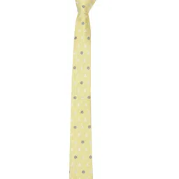 Tossido Yellow Woven Design Broad Tie image 2