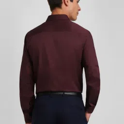 Allen Solly Brown Cotton Slim Fit Printed Shirt image 2