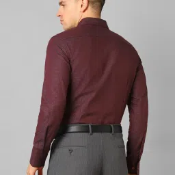 Louis Philippe Brown Cotton Slim Fit Printed Shirt image 2