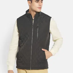 METTLE Dark Olive Regular Fit Quilted Jacket image 1