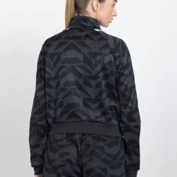 adidas Grey Cotton Print Sports Jacket image 2