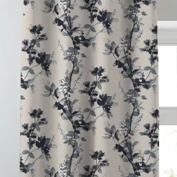 SPACES DRAPE STORY Elegent Grey Polyester 9 ft Long Door Curtain - Set of 2 image 2