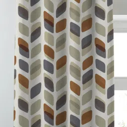 SPACES DRAPE STORY Elegent Multicolor Polyester 5 ft Window Curtain - Set of 2 image 2