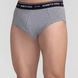 Kenneth Cole Black & Light Grey Briefs - Pack of 2 image 3