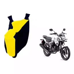 Auto Pearl Waterproof Two Wheeler Cover For Honda CB Trigger (Yellow & Blue)-picture-17
