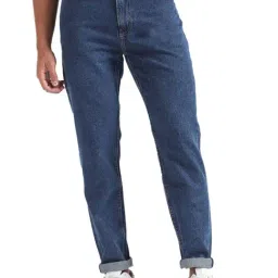 Calvin Klein Jeans Tapered Denim Dark Rinse Washed Mid Rise Jeans-picture-13