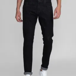 Giordano Black Slim Fit Lightly Washed Jeans-image-46