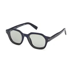 Ermenegildo Zegna Blue UV Protection Geometric Sunglasses for Men-picture-10