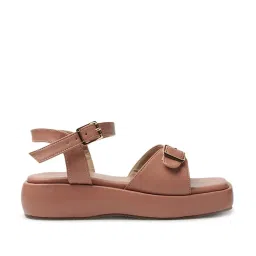 Elle Women's Peach Ankle Strap Sandals image 2