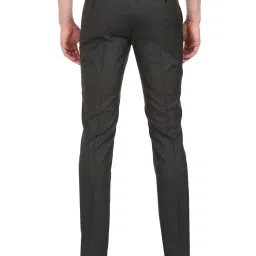 Arrow Dark Grey Regular Fit Self Pattern Trousers image 2