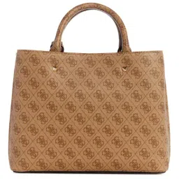 Guess Latte Meridian Logo Girlfriend Satchel image 2