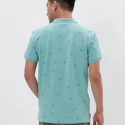 American Eagle Outfitters Turquoise Regular Fit Printed Polo T-Shirt image 2