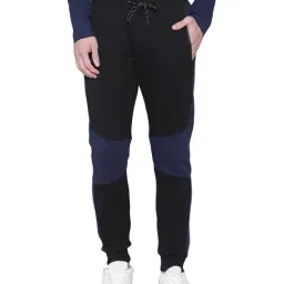 Antony Morato Black & Navy Slim Fit Colour Block Joggers-image-89