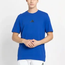 Adidas Blue Regular Fit Printed Sports T-Shirt-image-59