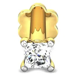 Candere by Kalyan Jewellers 18k Yellow Gold & Diamond Frosty Nosepin for Women-picture-26