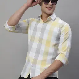 Jainish Multicolor Regular Fit Check Cotton Shirt-picture-42