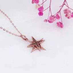 GIVA 92.5 Sterling Silver Shooting Stars Pendant without Chain for Women-image-71