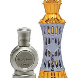 Ajmal Musk Rose Concentrated Perfume & Mizyaan Attar Gift Set for Unisex-image-3
