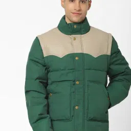 celio Celio* Green Regular Fit Colour Block Jackets-picture-24
