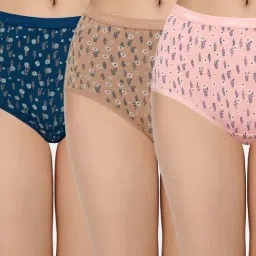 Amante Multicolor Cotton Printed Hipster Panty (Pack of 3)-picture-23