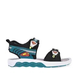 Campus Kids Black & Blue Floater Sandals-picture-34