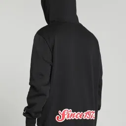 Puma Black Cotton Regular Fit DYLAN Printed Hooded Sweatshirt image 2