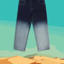 MINIKLUB Kids Blue Solid Denim Pants-image-10
