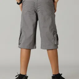 Kiddopanti Kids Grey Solid Shorts image 2