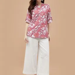 Melange by Lifestyle Floral Printed Pure Cotton Kurti image 3