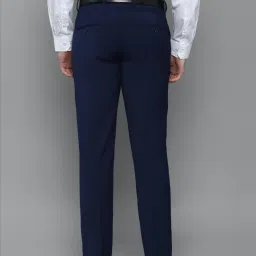 Louis Philippe Permapress Navy Slim Fit Trousers image 2