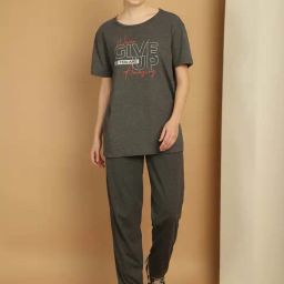 Vimal Jonney Grey Cotton Printed Sports T-Shirt Track Pant Set-picture-13