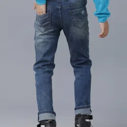 Under Fourteen Only Kids Navy Cotton Regular Fit Jeans image 2