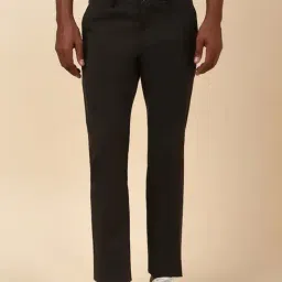 Allen Solly Brown Cotton Regular Fit Trousers-picture-17