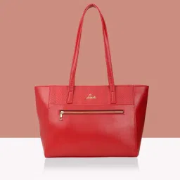Lavie Herring Ziptula Red Synthetic Solid Tote Handbag image 2