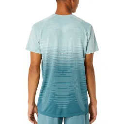 Asics Ocean Haze & Foggy Teal Regular Fit Colour Block Sports T-Shirt image 2