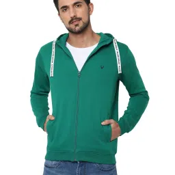 Solly Sport by Allen Solly Green Full Sleeves Hoodie image 1